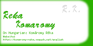 reka komaromy business card